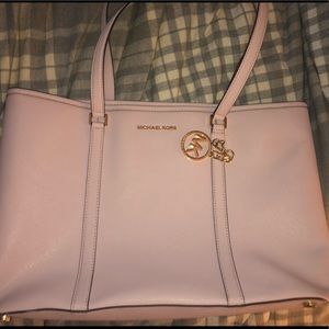 Micheal Kors light pink tote bag